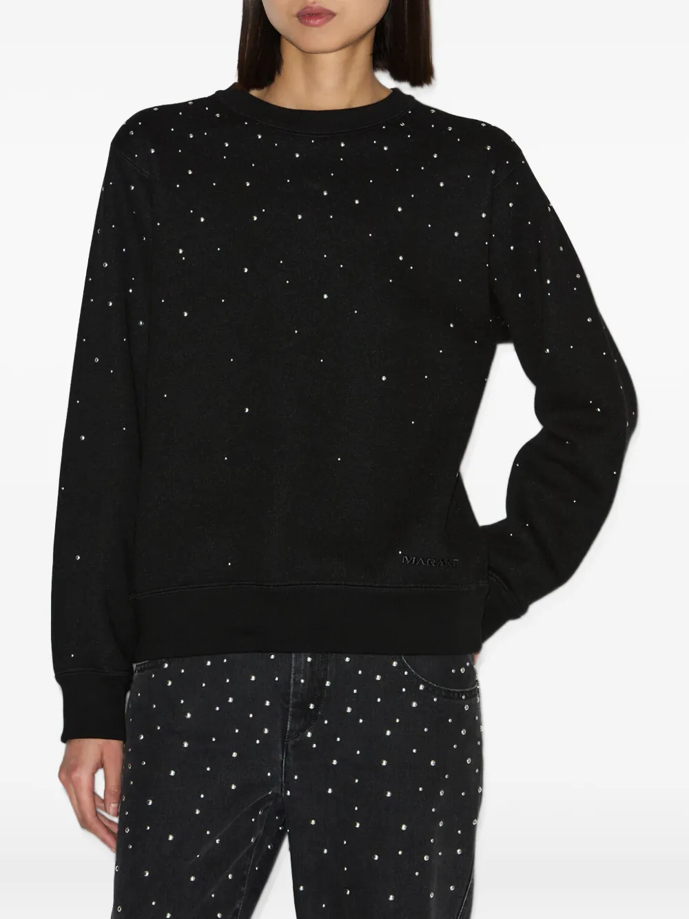 Isabel Marant Étoile Riseda Studded Sweatshirt In Black