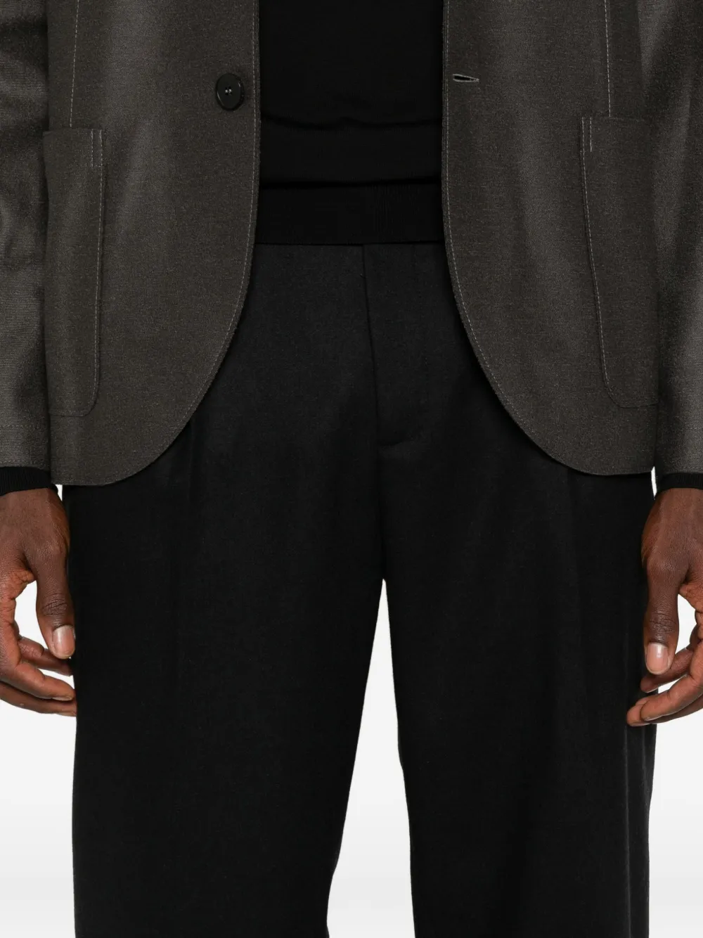 Briglia 1949 Pantalon met geplooid detail Zwart