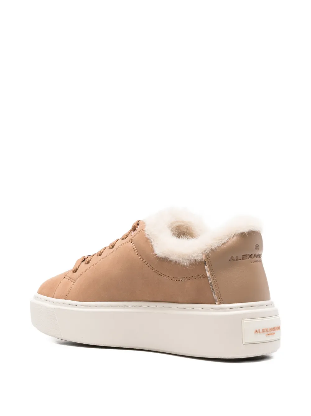 Alexander Smith Leren sneakers Beige
