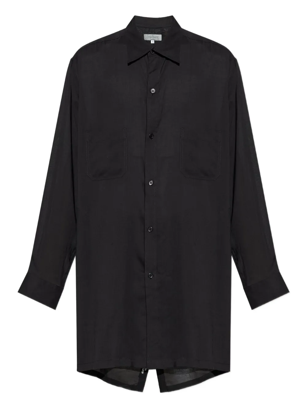 Yohji Yamamoto camisa con bolsillos | negro | Image 1