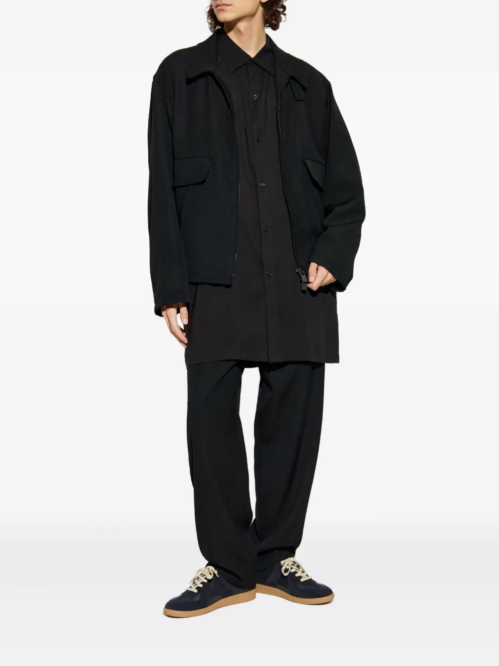 Yohji Yamamoto pocket shirt - Zwart