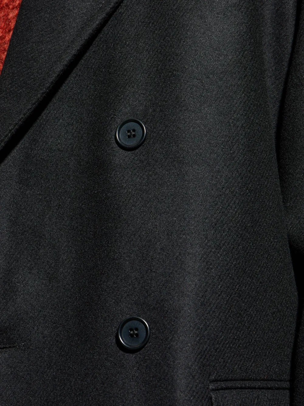 AllSaints Curran jas met dubbele rij knopen Zwart