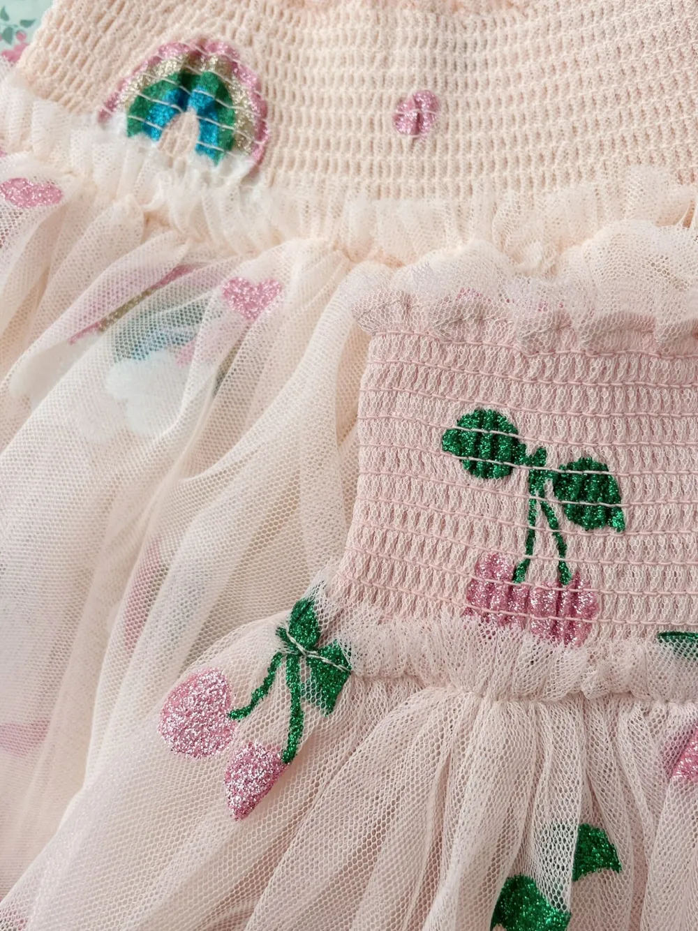 Konges Sløjd Rok met kersenprint Roze