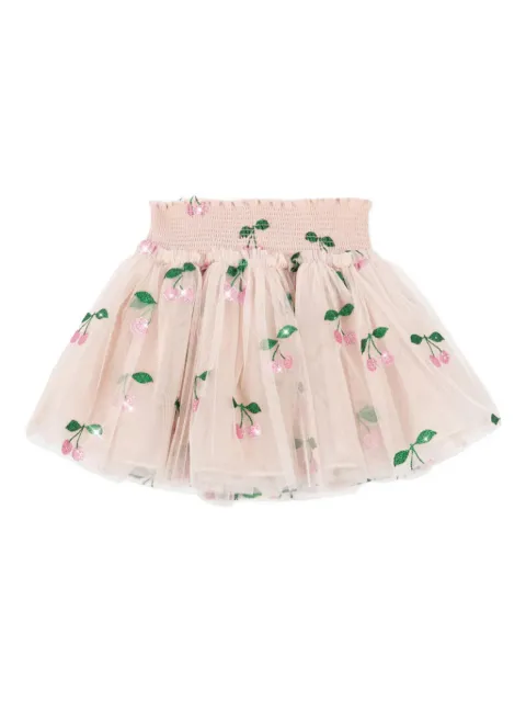 Konges Sløjd cherry print smocked skirt