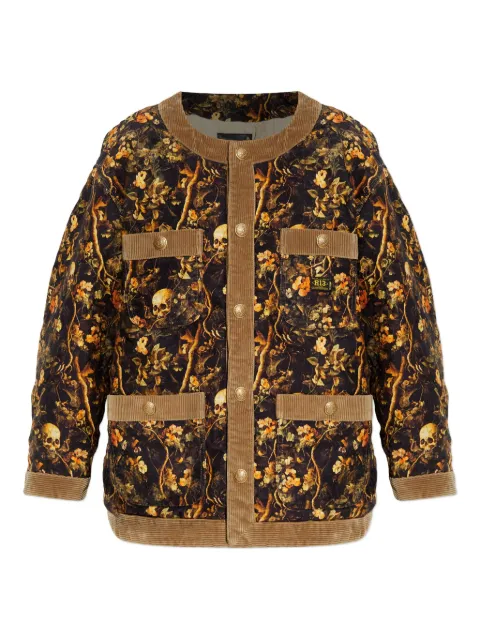 R13 skull-print floral jacket