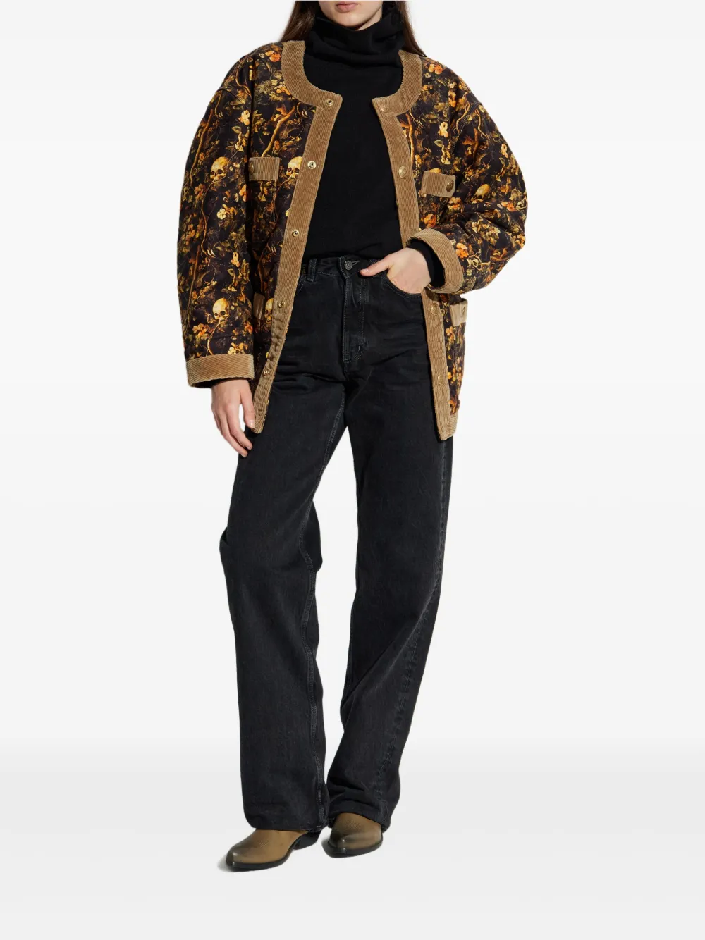 R13 skull-print floral jacket | Varsity Jackets | Image 2