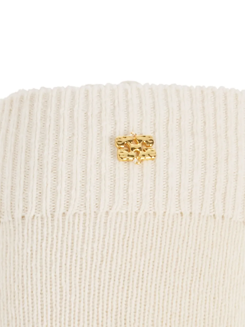 GANNI Sokken met logoplakkaat Beige