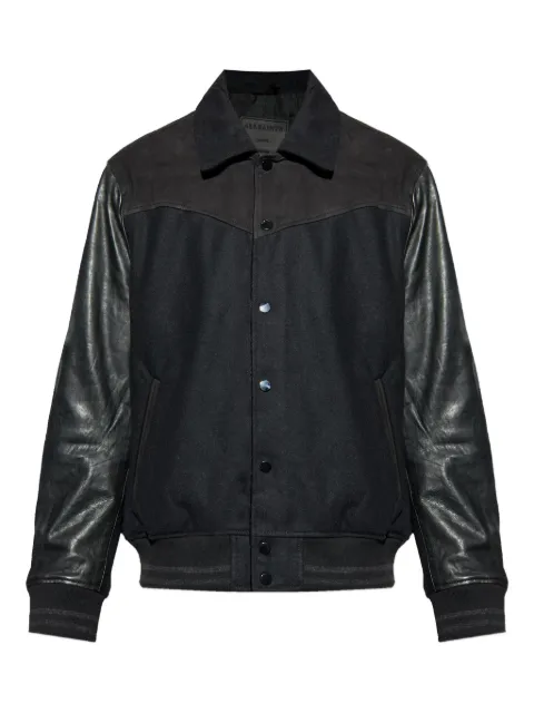 AllSaints Endleton leather panelled jacket