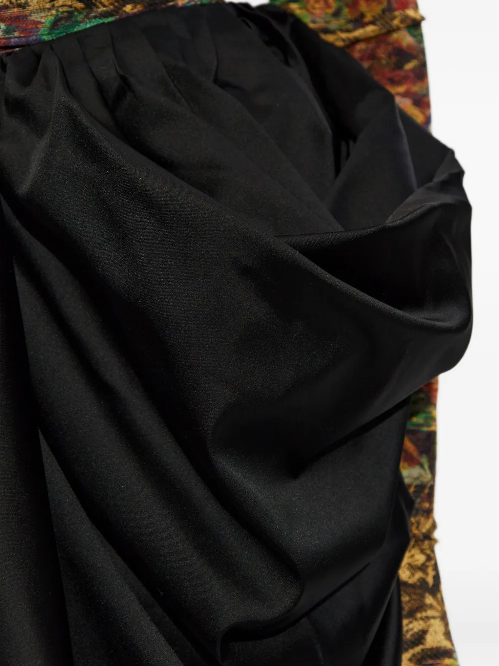 Ganni Draped Mini Skirt In Black