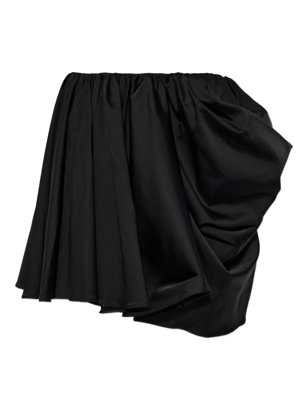 Ganni Draped Mini Skirt In Black