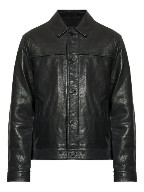 AllSaints Nates buttoned leather jacket