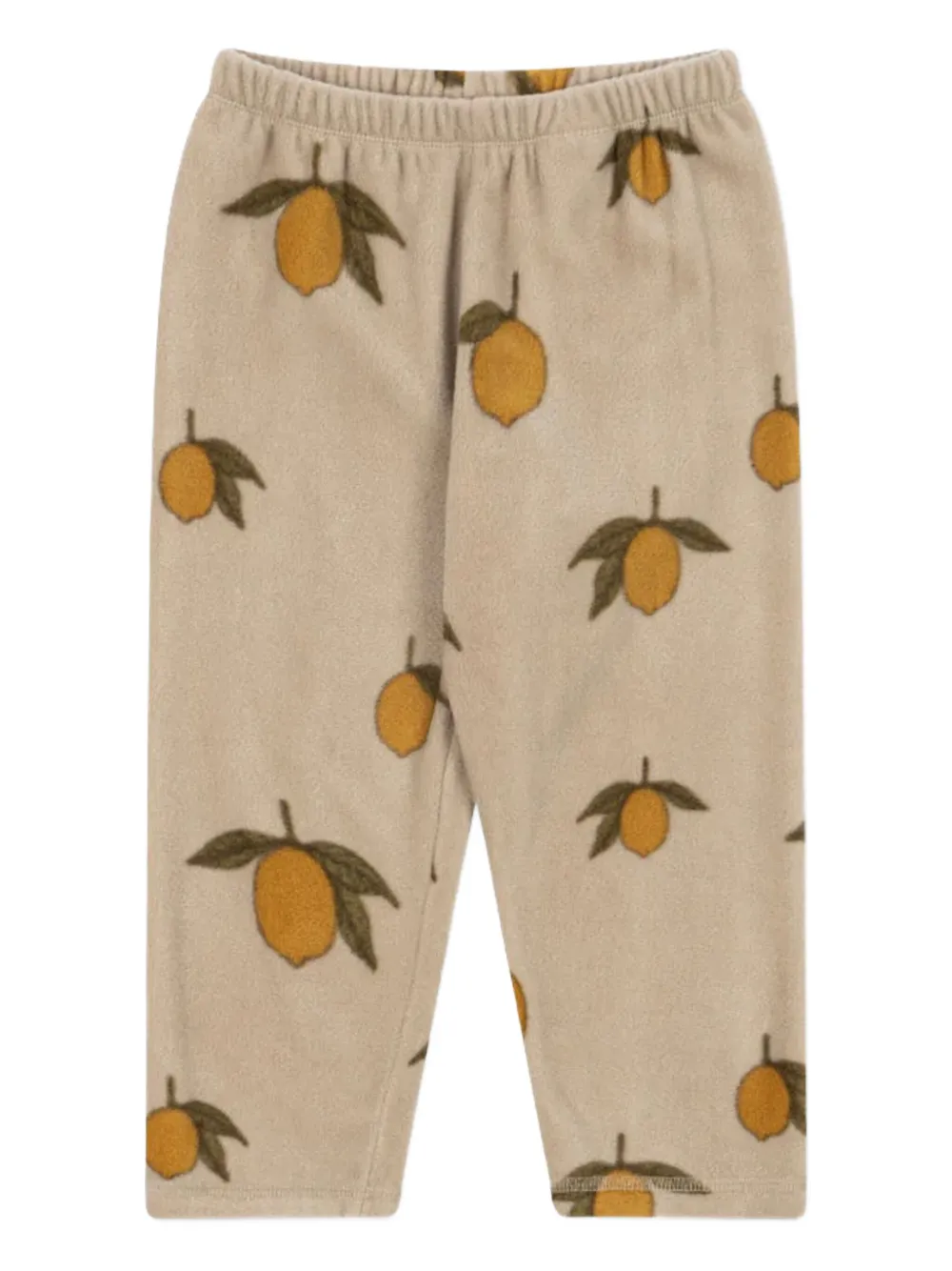 Konges Sløjd lemon-print fleece trousers | Neutrals | Image 1