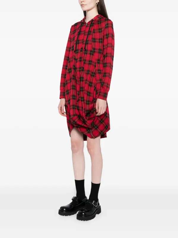 Comme Des Garçons Plaid Dress | Red | FARFETCH