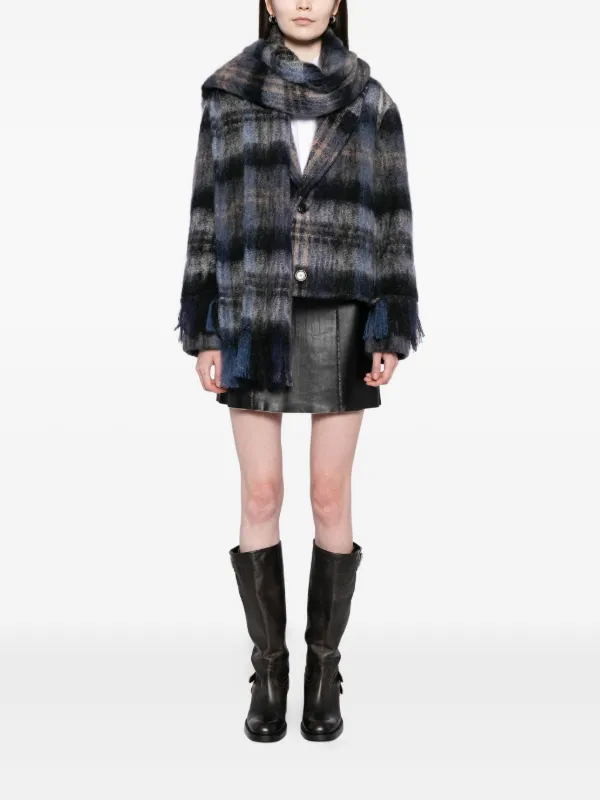 LOEWE チェック ジャケット | ブルー | FARFETCH JP
