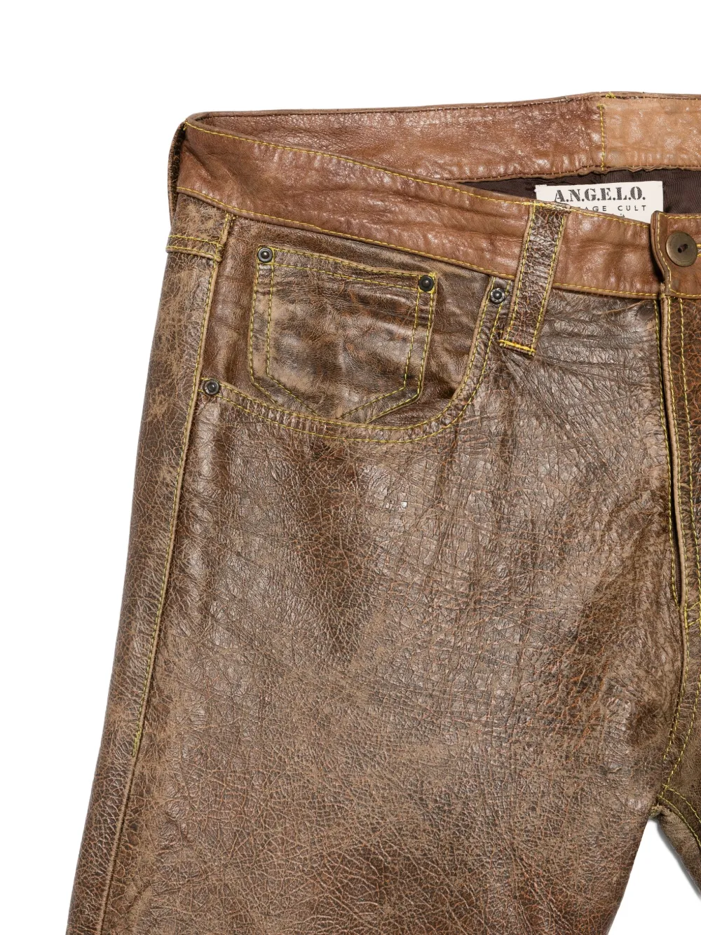 1990s Leather Straight-Leg Trousers