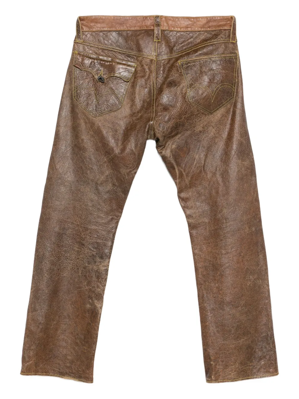 1990s Leather Straight-Leg Trousers