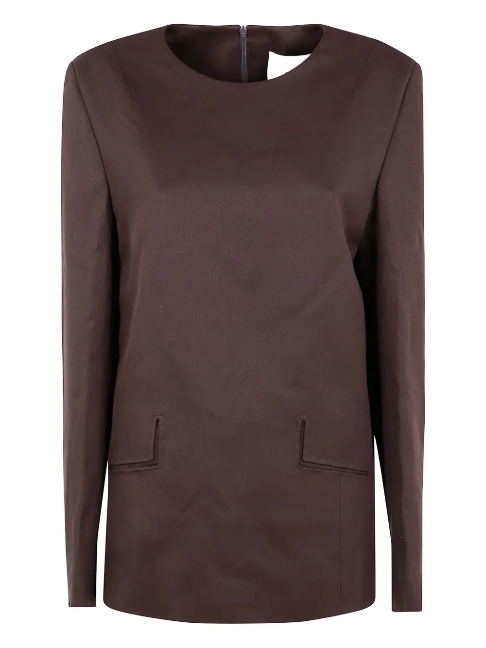 ENTIRE STUDIOS cut-out pocket long-sleeve top | Brown | Image 1