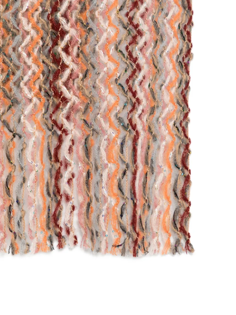 Missoni Sjaal met franje Oranje