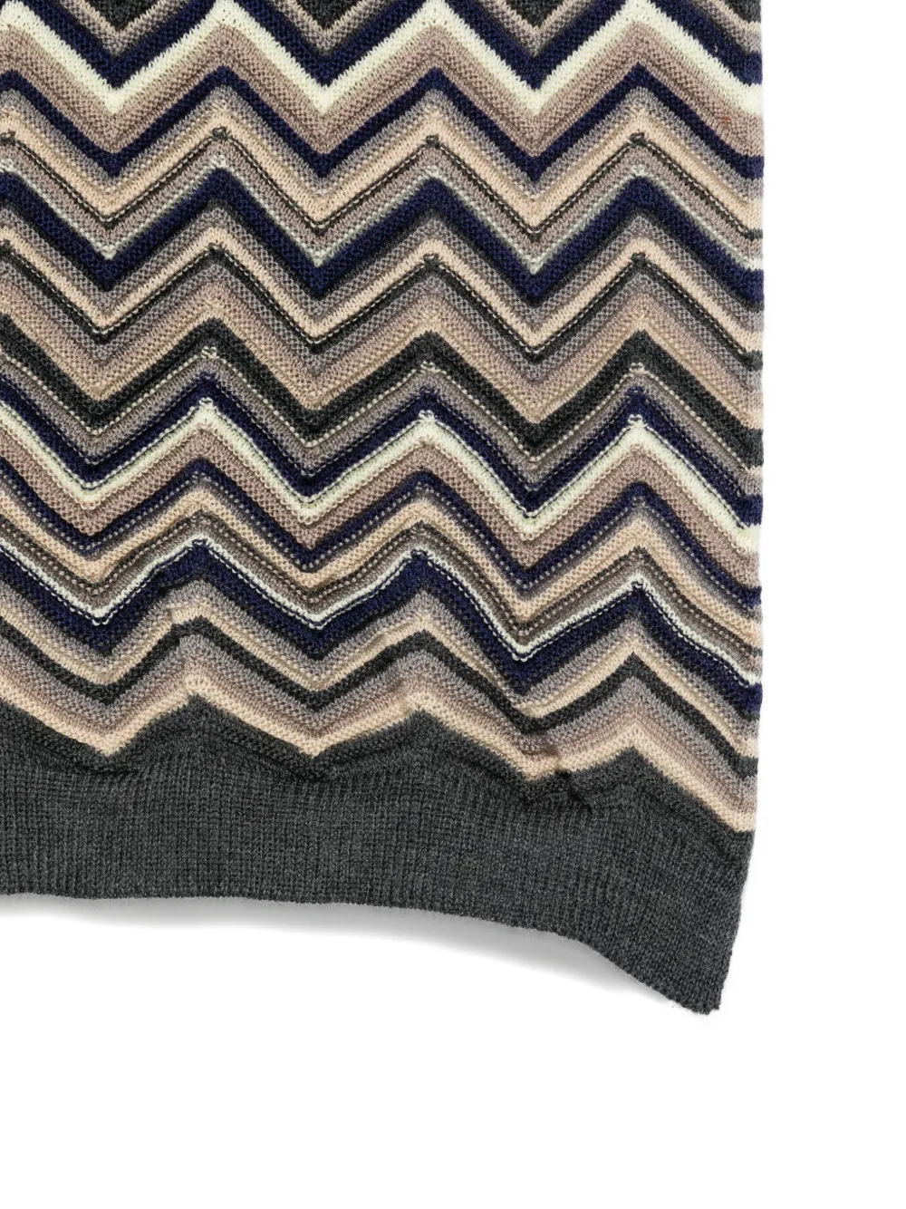 Missoni Sjaal met chevron-patroon Zwart