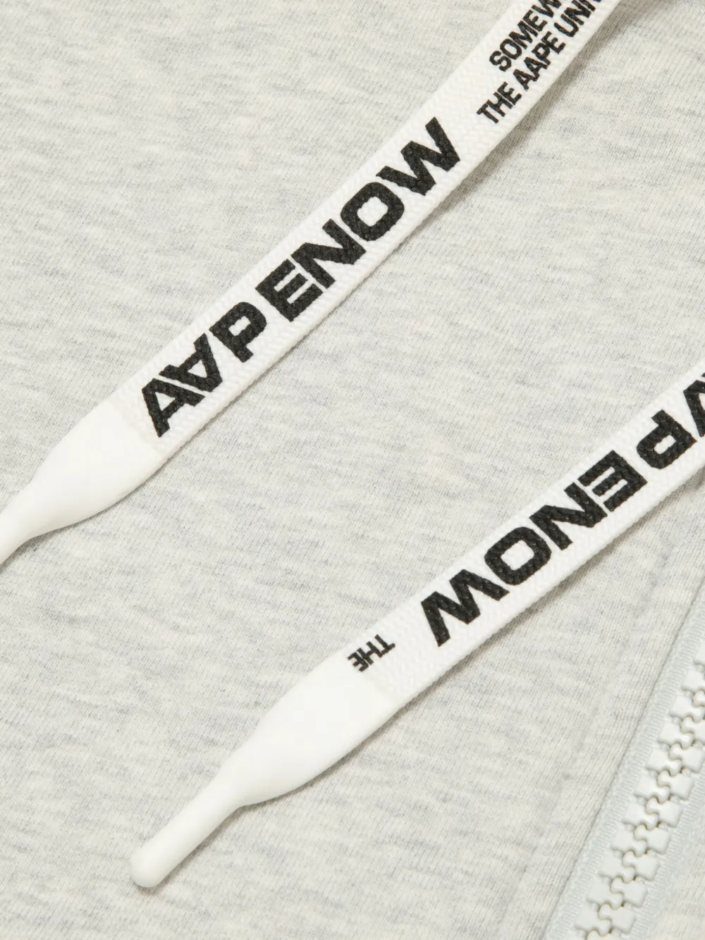 Aape By A Bathing Ape Logo Appliqué Zip Hoodie In Gray