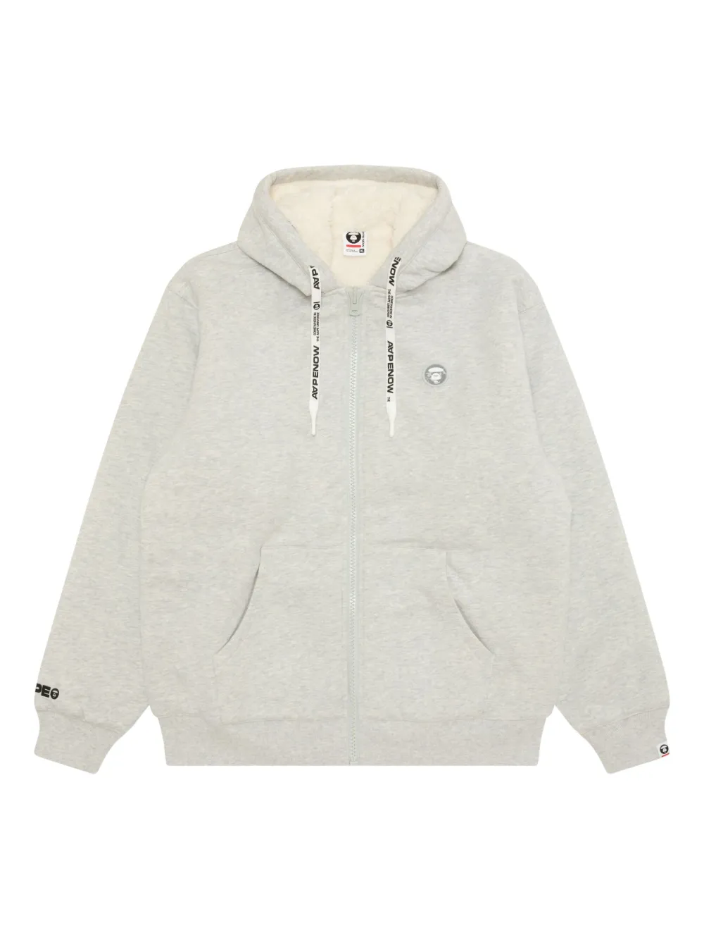 AAPE BY *A BATHING APE® hoodie con aplique del logo y cierre | gris | Image 1