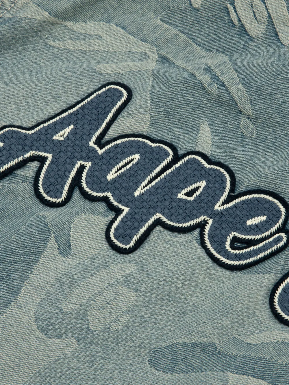 Aape By A Bathing Ape Moonface Camouflage Patch Shirt In Blue