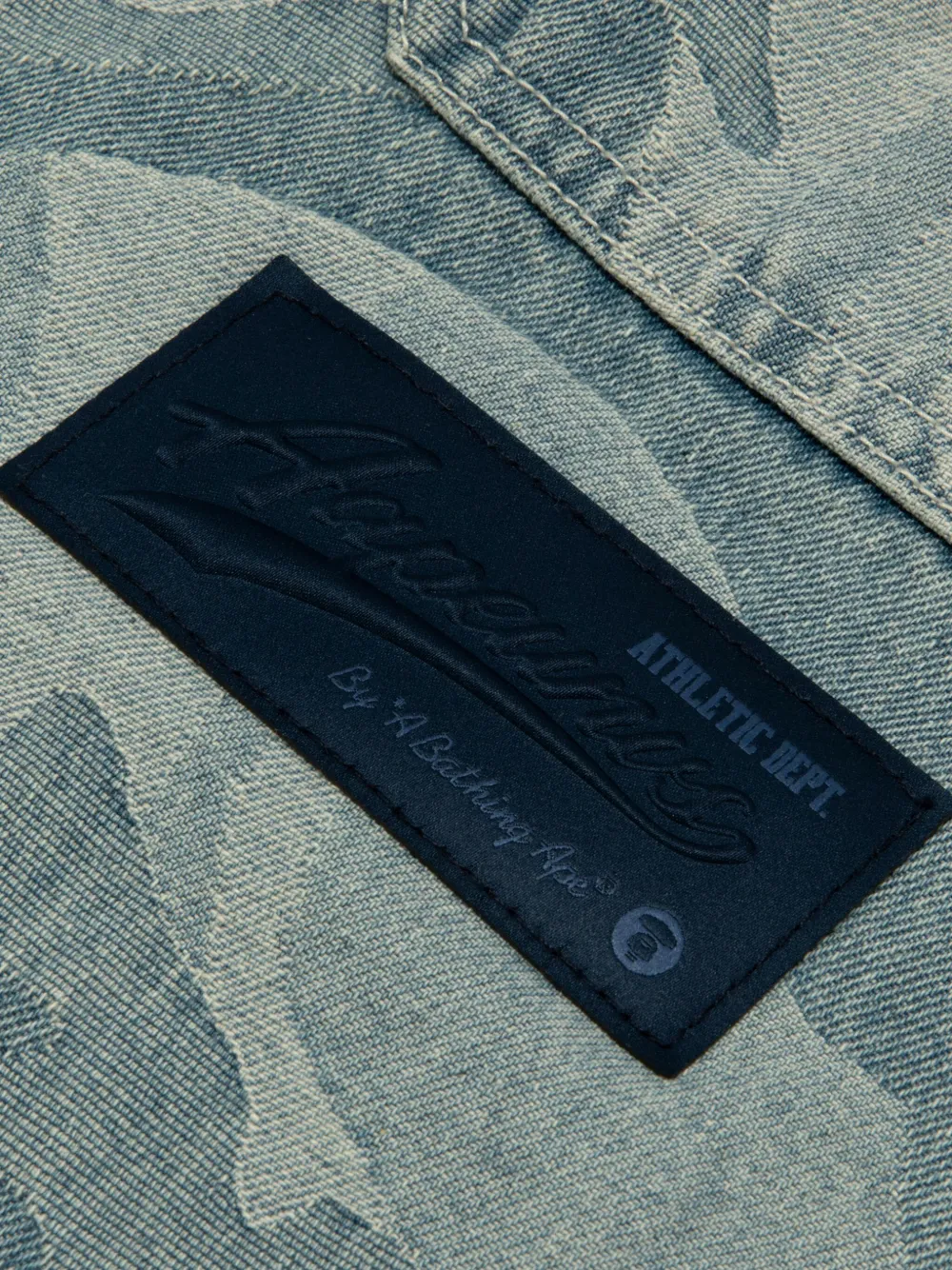 Aape By A Bathing Ape Moonface Camouflage Patch Shirt In Blue