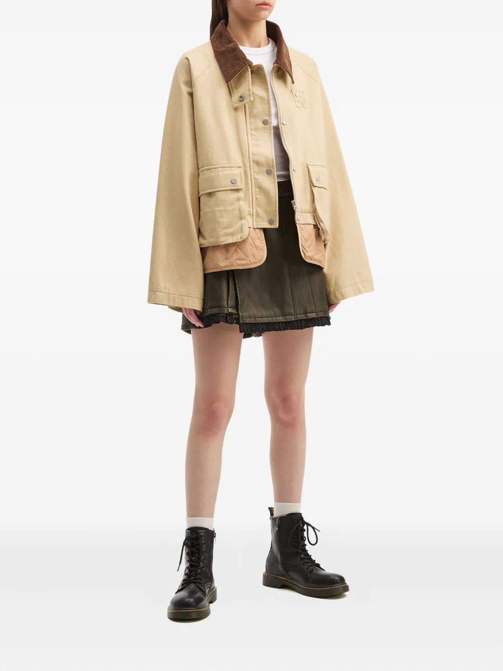 Musium Div. pleated buckle shorts | Leather & Faux Leather Shorts | Image 2