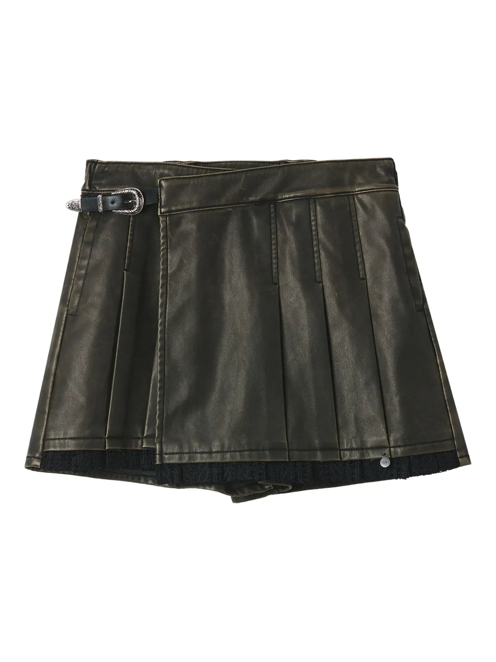 Musium Div. pleated buckle shorts | Green | Image 1