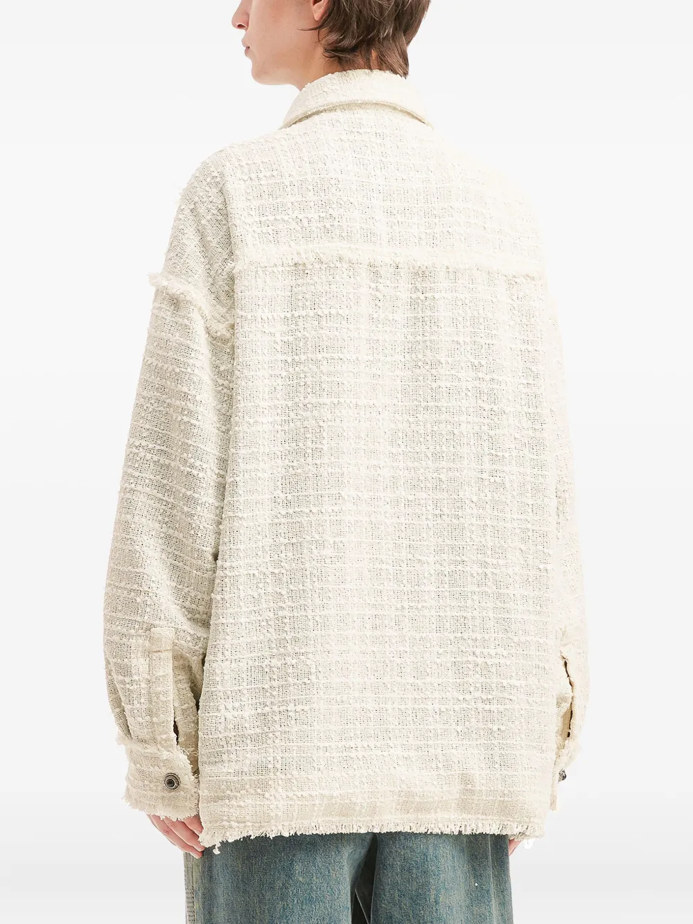 Musium Div. Overhemd met zak en knoop Beige