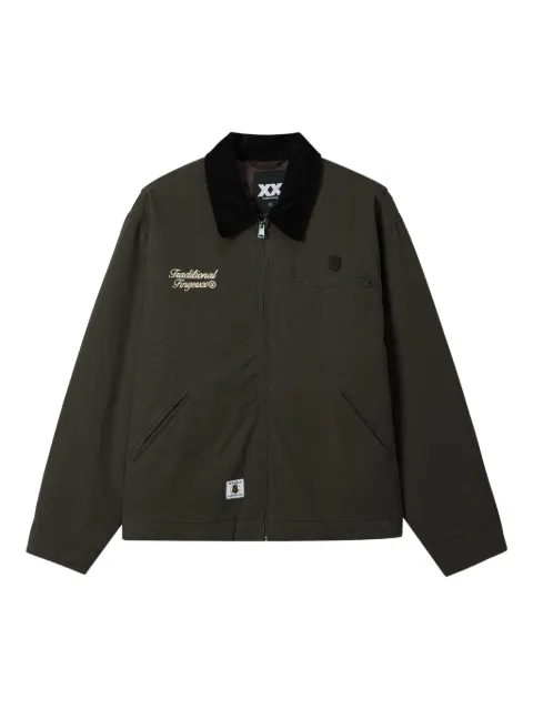 FINGERCROXX chaqueta con cremallera y cuello de pana