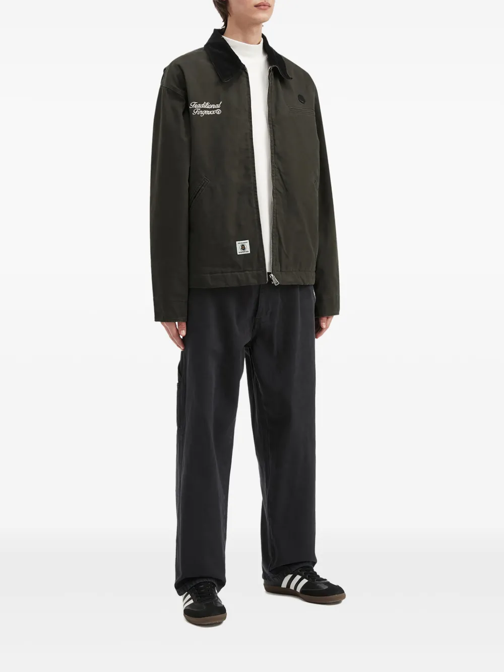 FINGERCROXX corduroy-collar zip-up jacket | Shirt Jackets | Image 2