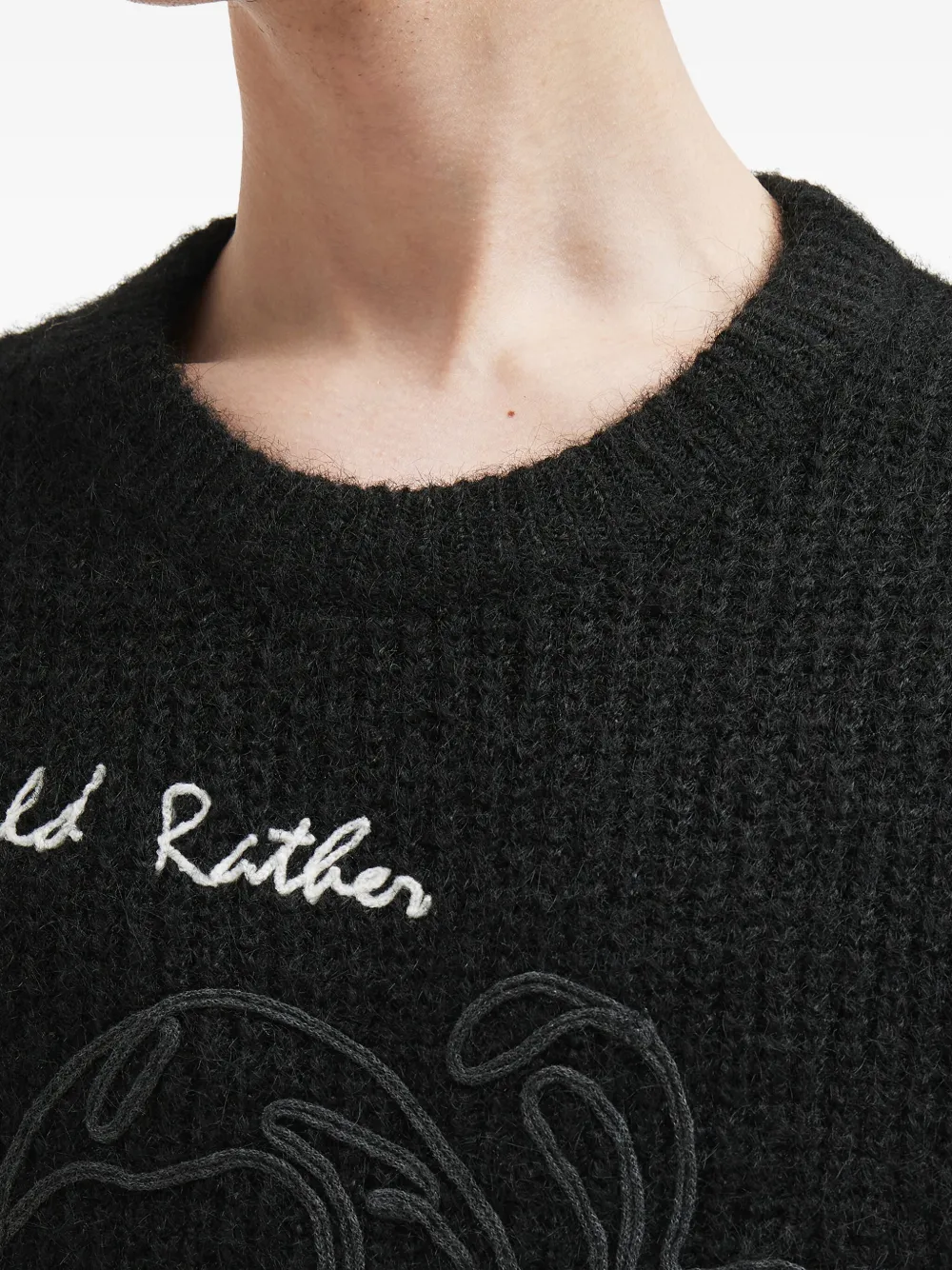 Musium Div. Gerafelde trui Zwart