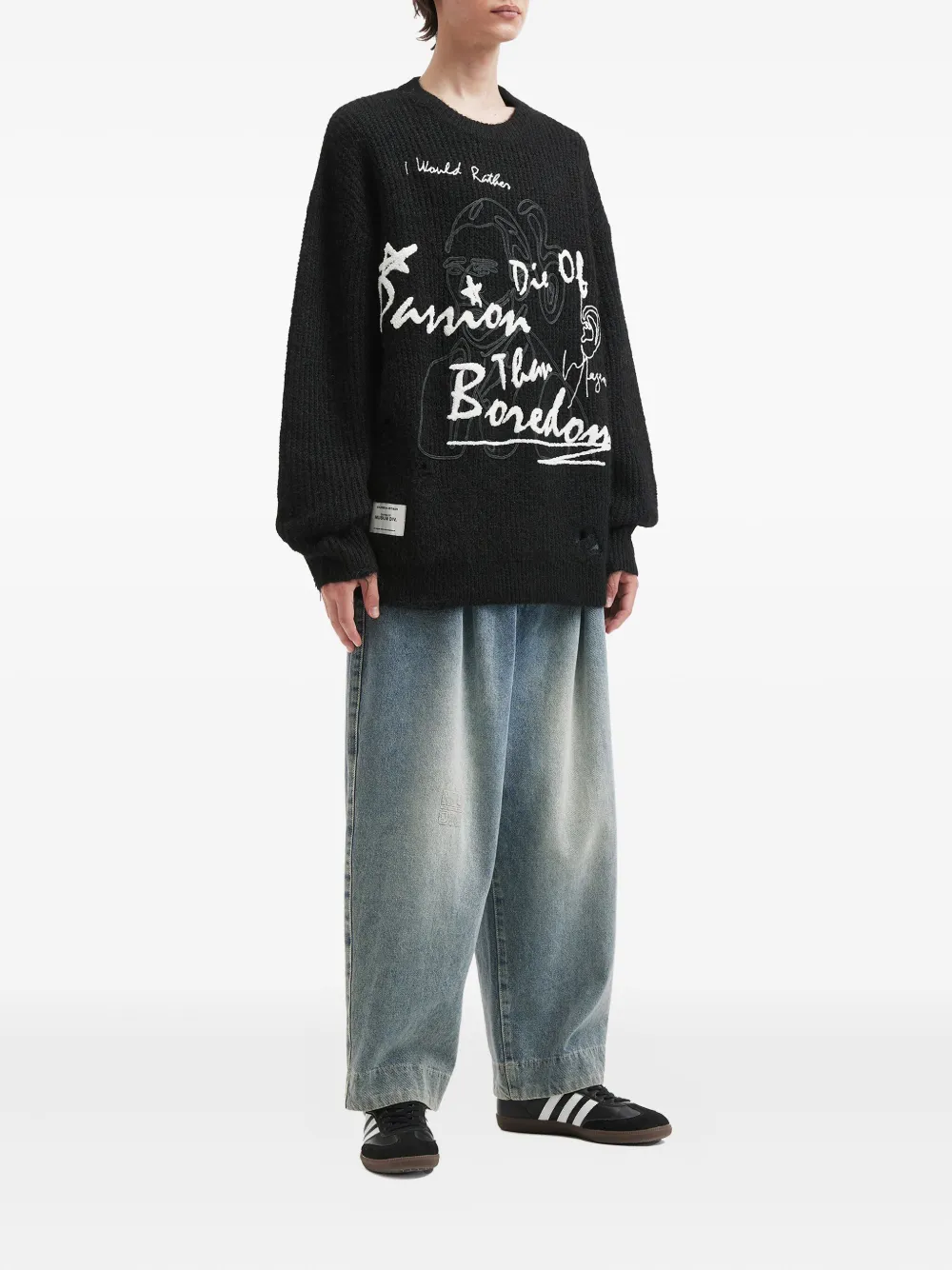 Musium Div. distressed graphic sweater | Knitted Sweaters | Image 2