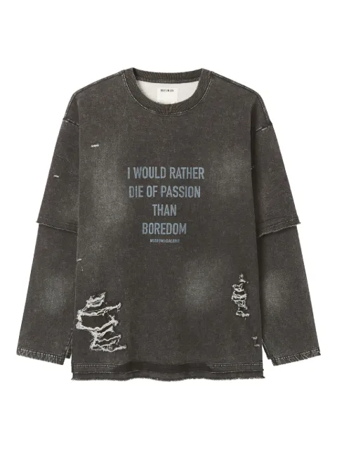 Musium Div. sudadera con efecto envejecido 