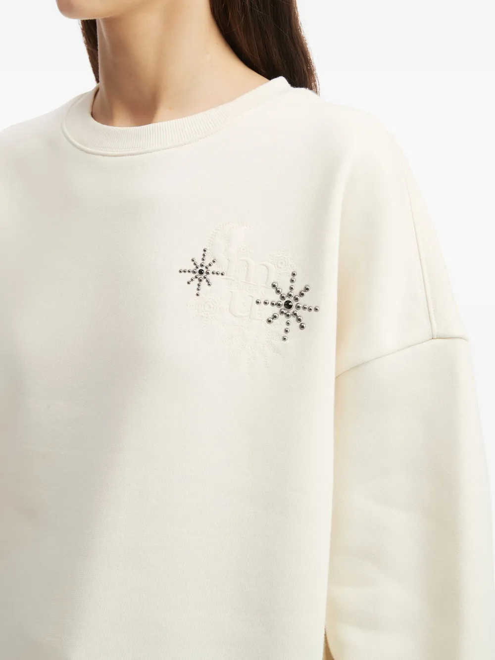 Musium Div. Embellished Long-sleeve Top In White
