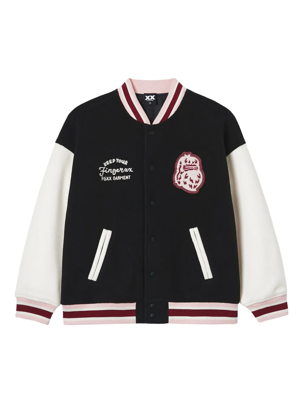Fingercroxx Appliquéd Panelled Jacket In Black