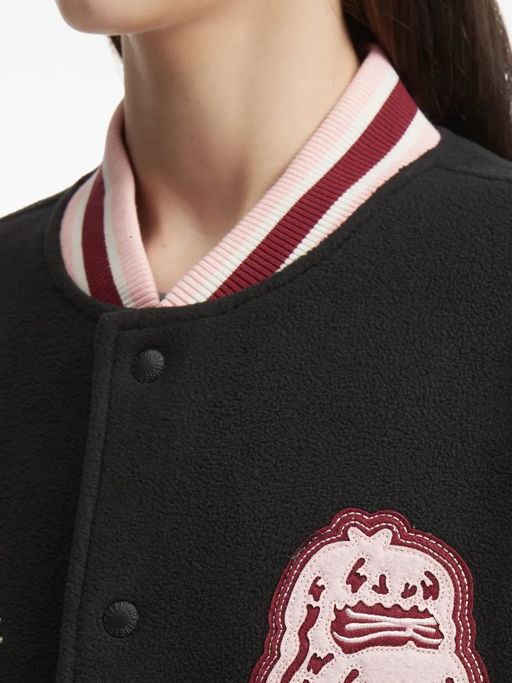 Fingercroxx Appliquéd Panelled Jacket In Black