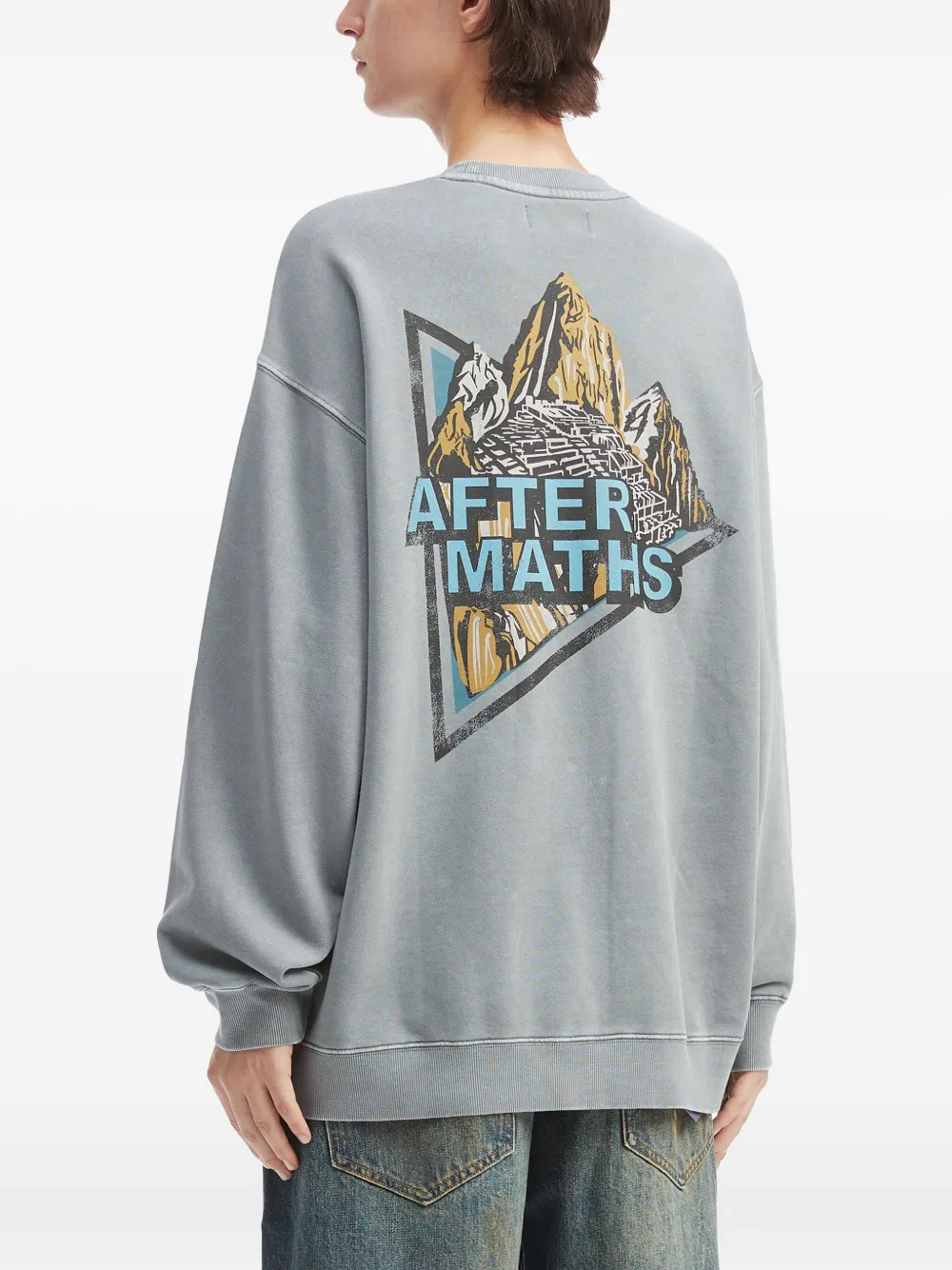 Aftermaths Graphic Cotton Sweatshirt In Gray