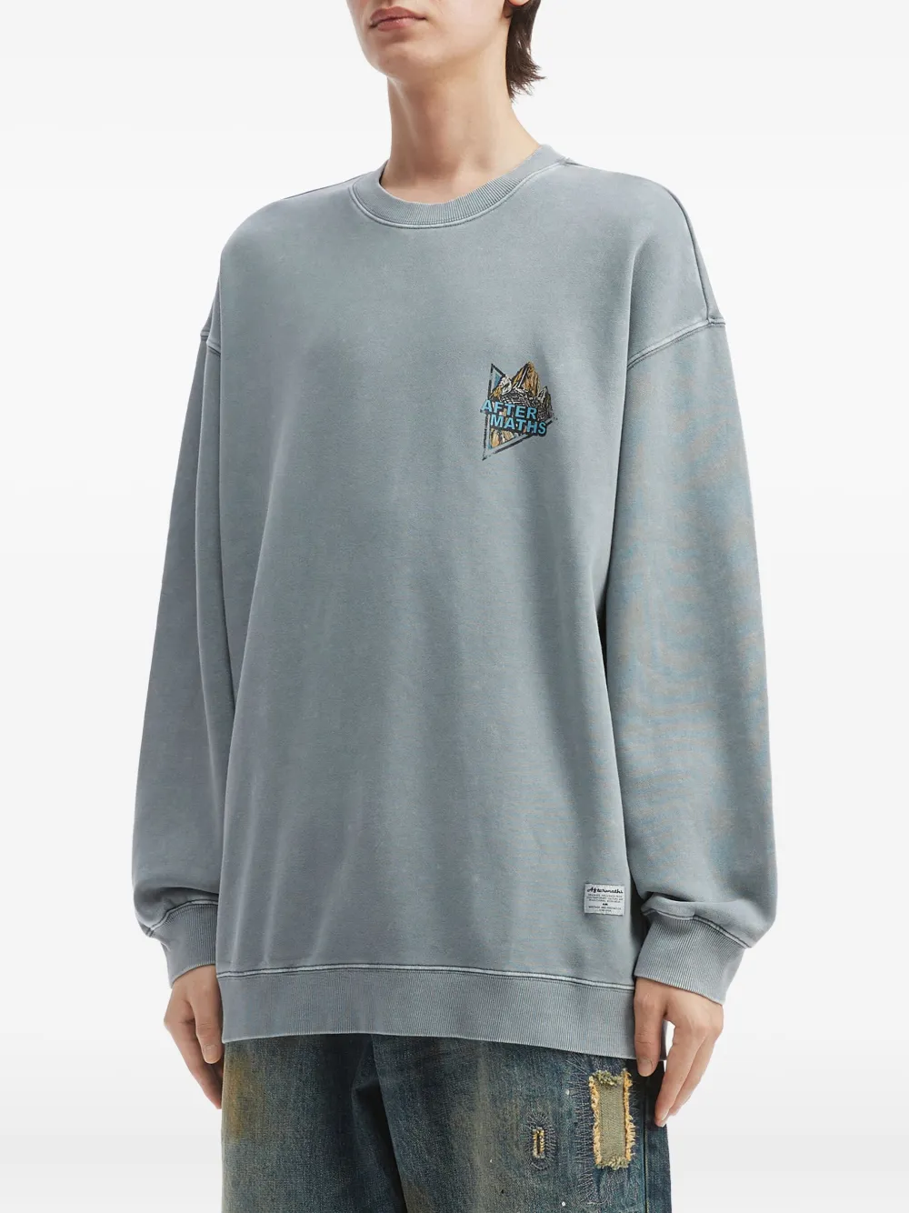 Aftermaths Graphic Cotton Sweatshirt In Gray