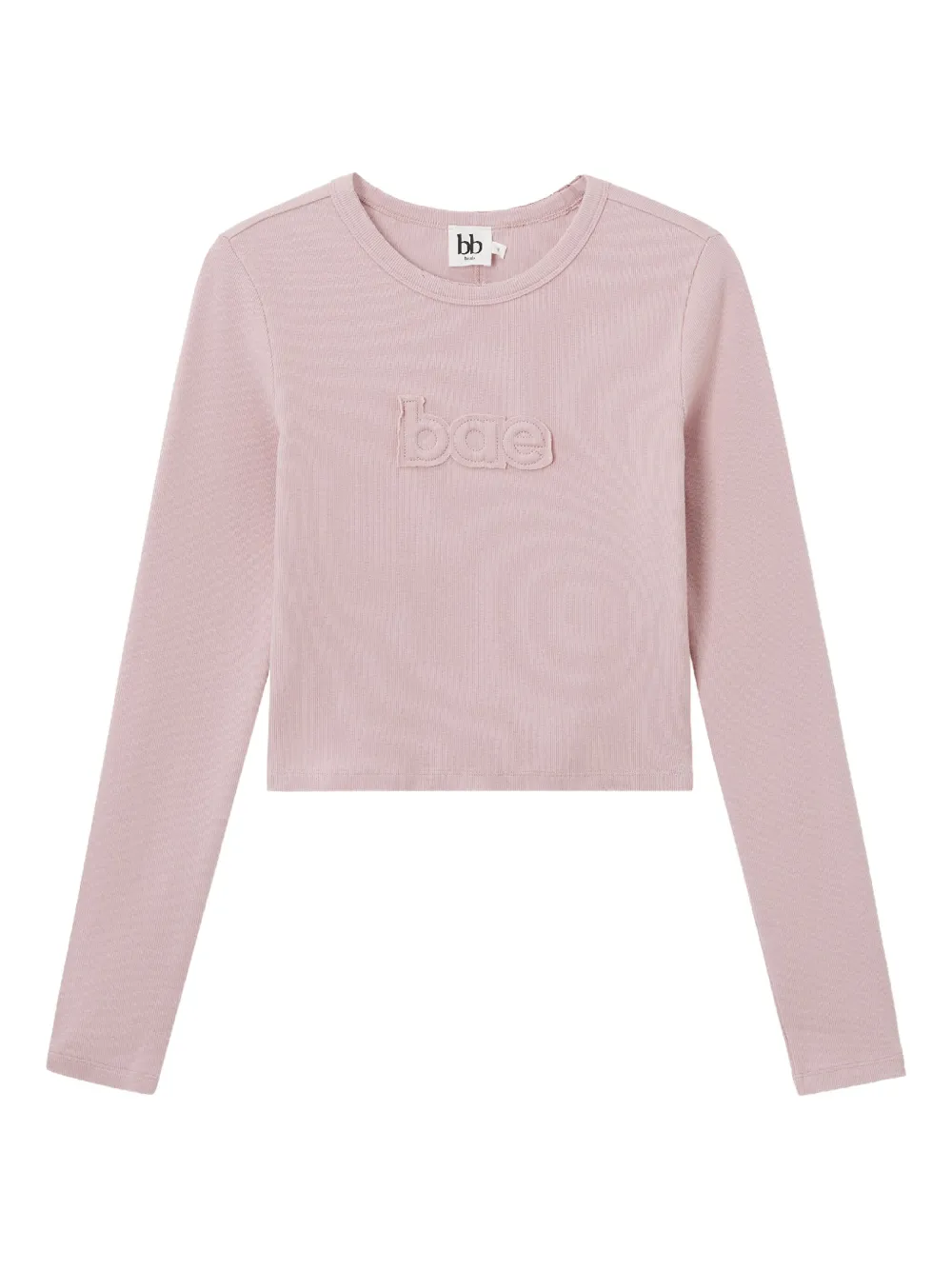 b+ab embossed long-sleeve top | Pink | Image 1