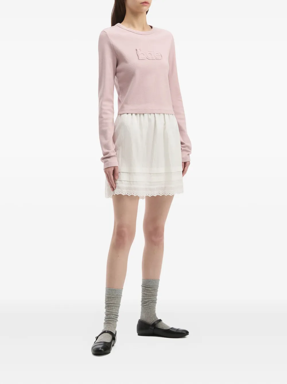 b+ab embossed long-sleeve top | Sweaters | Image 2