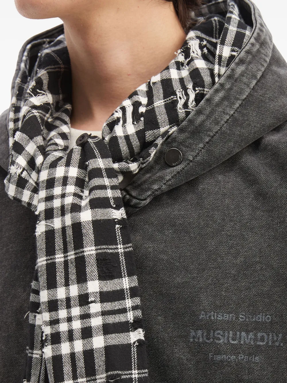 Musium Div. Trui met capuchon en rits Zwart