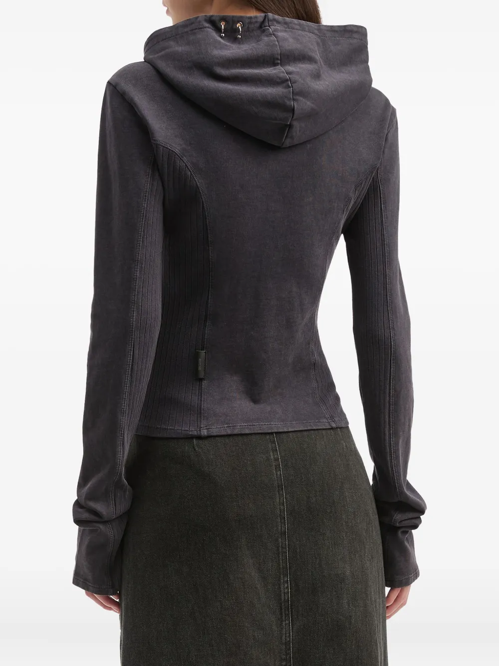 Musium Div. Geribbelde hoodie Grijs