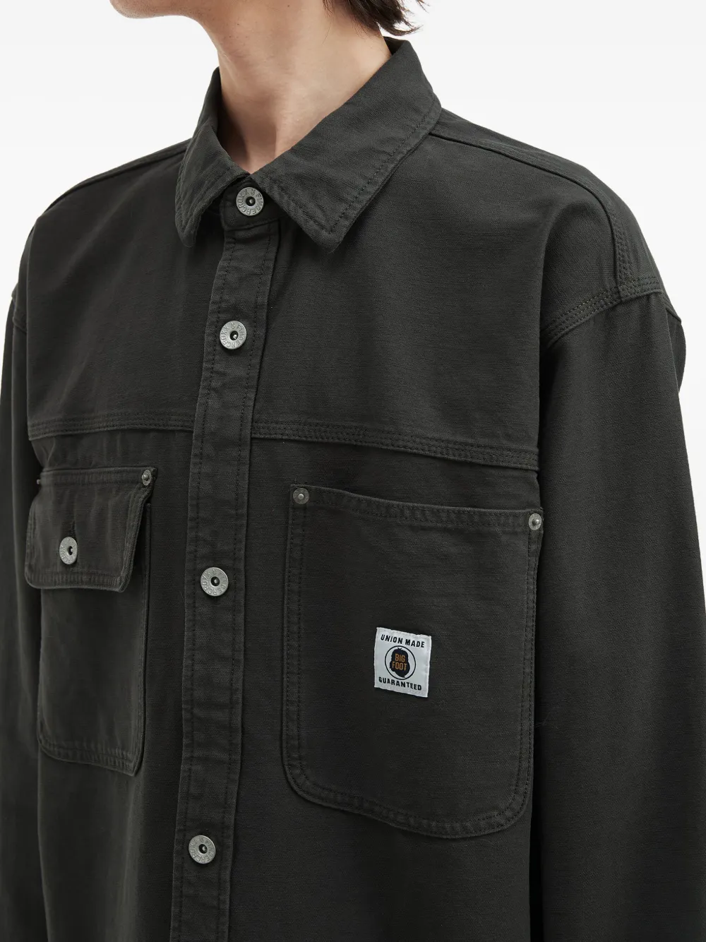 Fingercroxx Pocket Patch Jacket In Gray