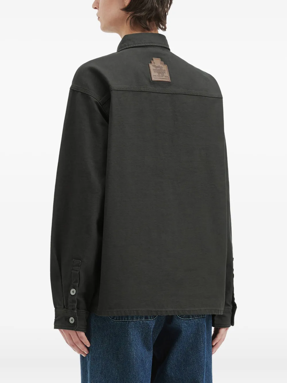 Fingercroxx Pocket Patch Jacket In Gray