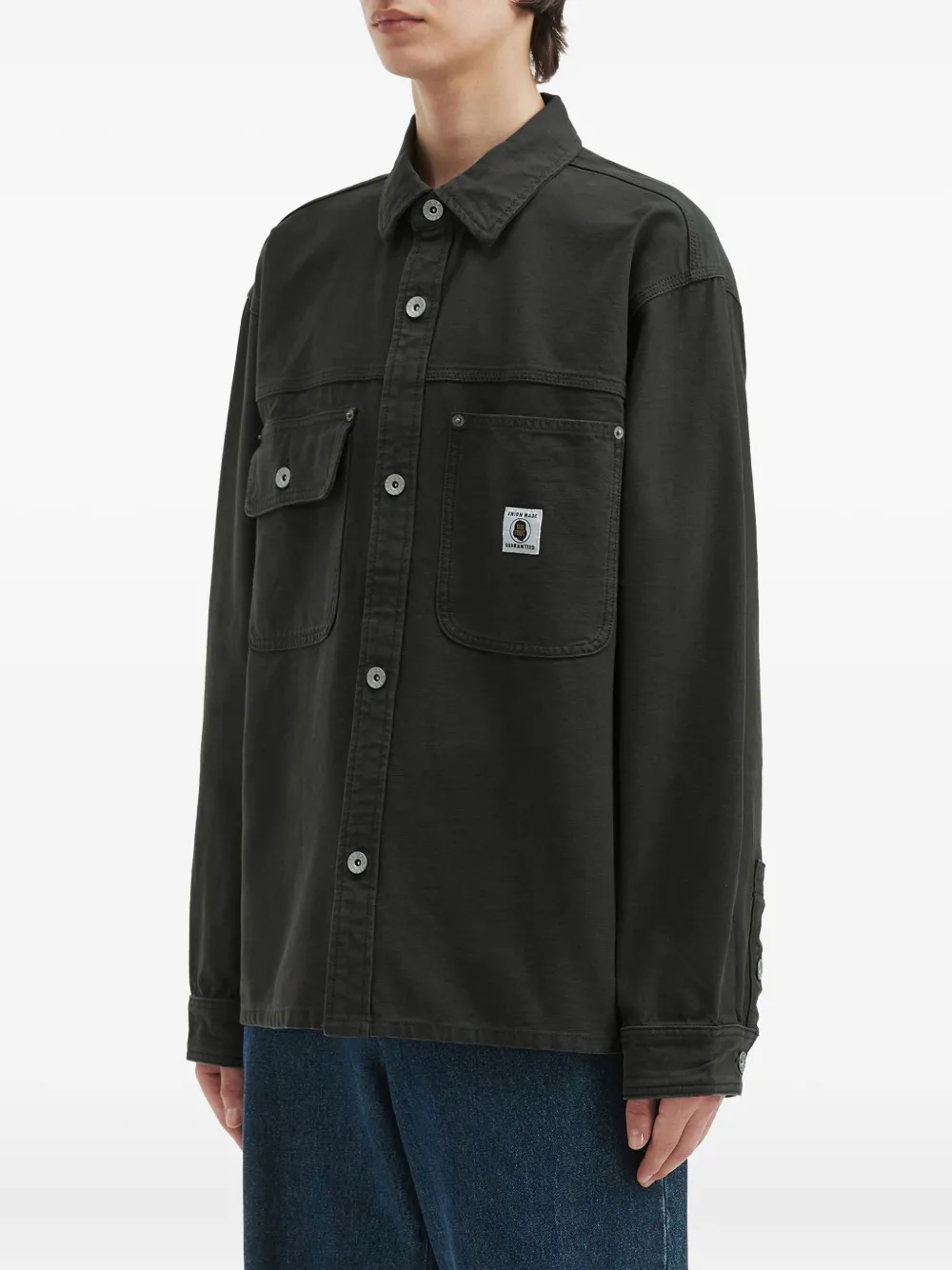 Fingercroxx Pocket Patch Jacket In Gray