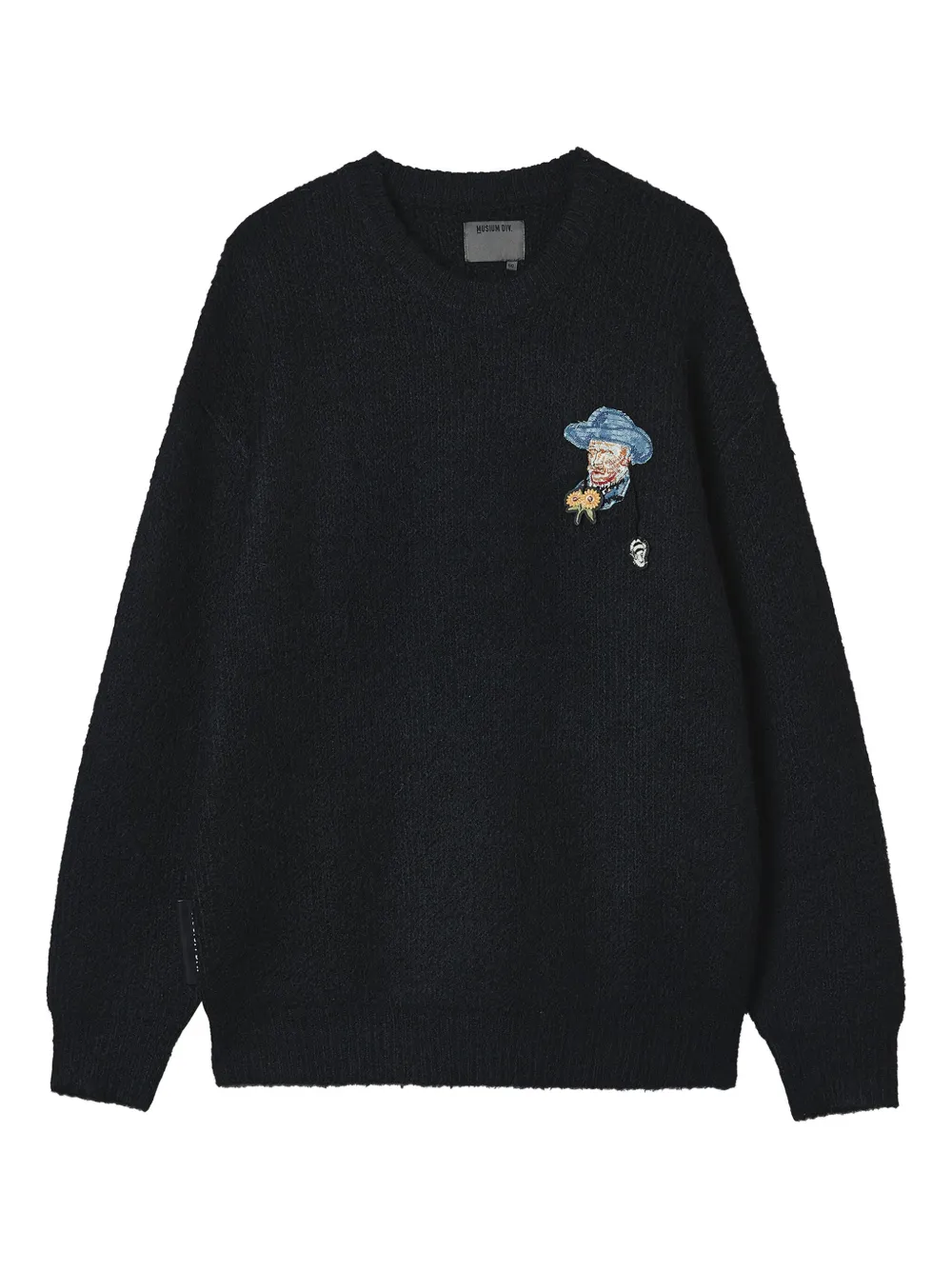 Musium Div. logo-patch jumper | Black | Image 1