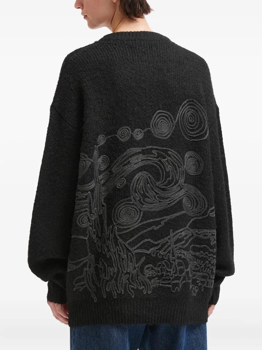 Musium Div. Trui met logopatch Zwart