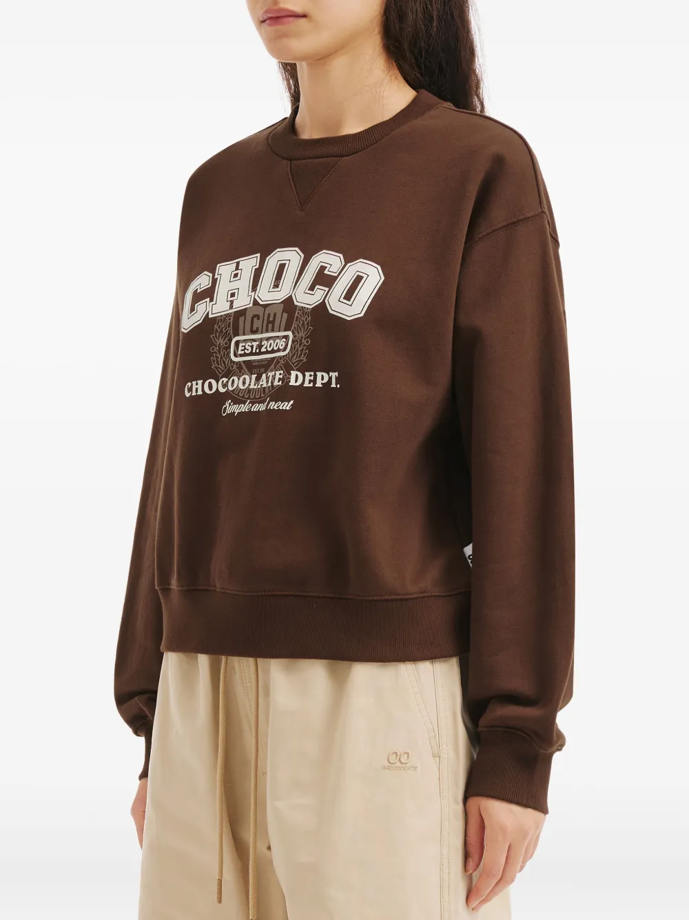 Chocoolate Logo-print Sweatshirt In Brown